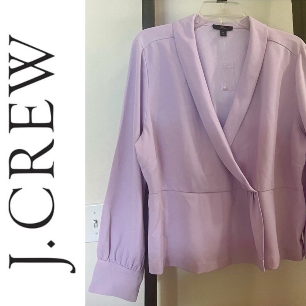 NWT J. Crew Light Purple Wrap Blouse